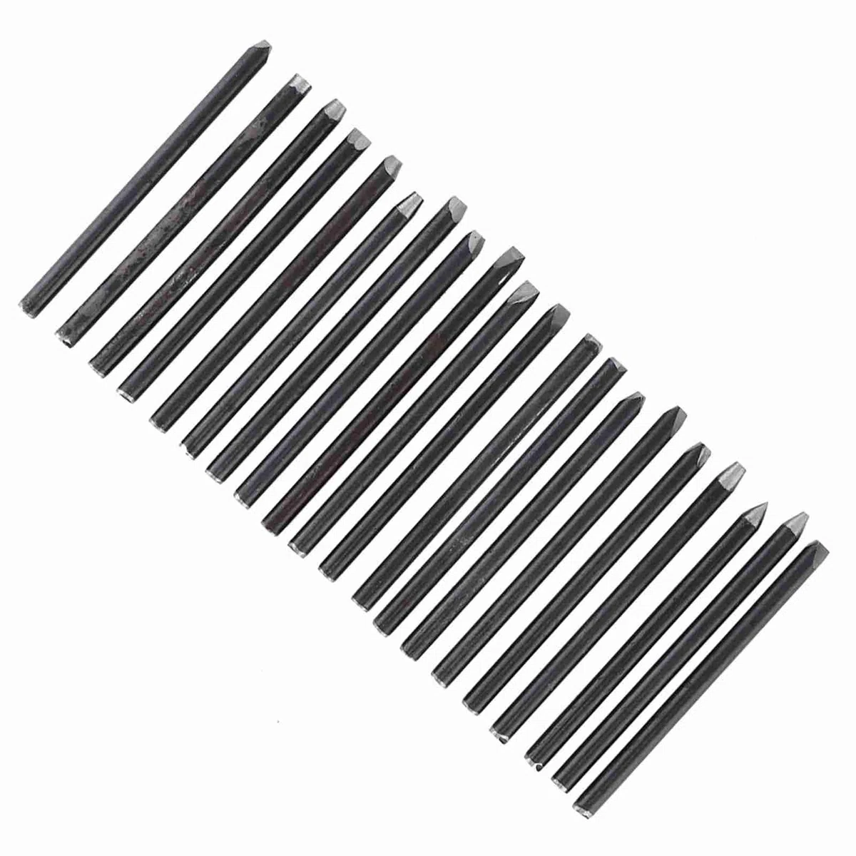 Ausla Jeu de Burins pour Bijouterie 20/16/12 Pièces Outils de Gravure sur Métal pour la Création de Motifs avec Diamètre de Queue de 4mm/6mm Kit D'équipement de Burin, Poinçon et (20PCS)