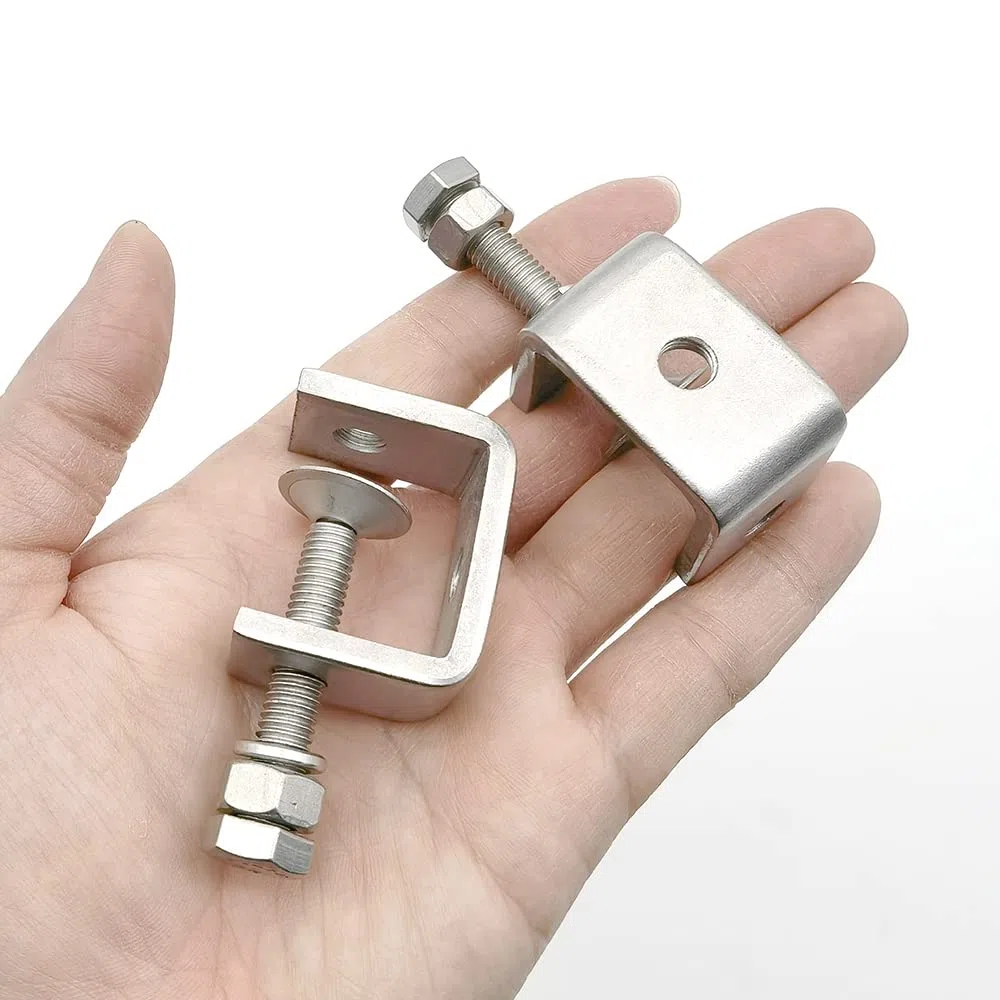 Lot de 6 Pinces en C,Pincée de Fixation Tigre Robuste Pince Fixation Travail Bois Pour Le Travail du Bois Pinces de Robust (Argent)