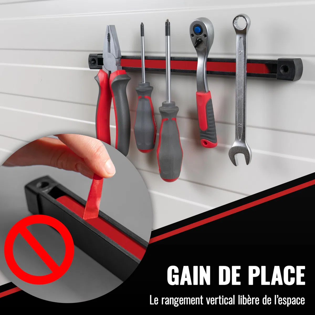 POPPSTAR Barre Magnétique pour Outils (30cm) pour Atelier & Garage