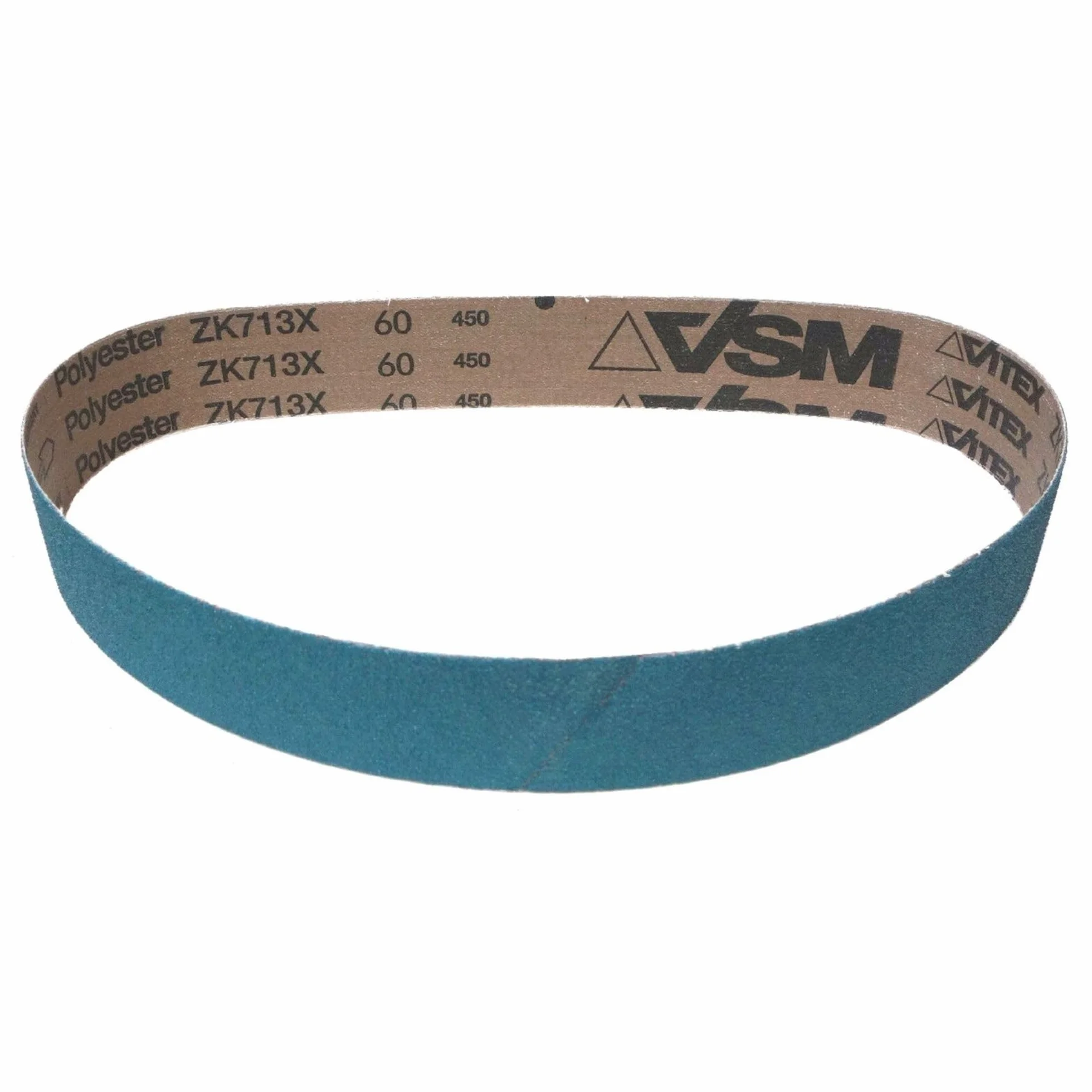 VSM Bande abrasive ZK713X Corindon de zirconium - 50 x 800 mm - Grain P80 - 5 pièces - Pour métal acier inoxydable - Support en tissu robuste indéchirable - Bandes abrasives professionnelles pour