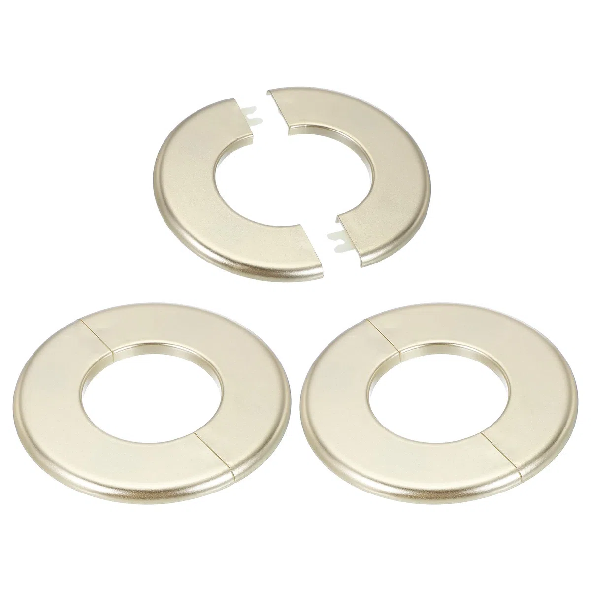 PATIKIL Cache Mitigeur Douche, 3pcs Écussons en ABS Garniture Robinet Douche Muraux pour 64mm, Décoration Rosace Robinet Coffrage Caches Tuyaux d'Eau Chauffage Plomberie Mural, Doré
