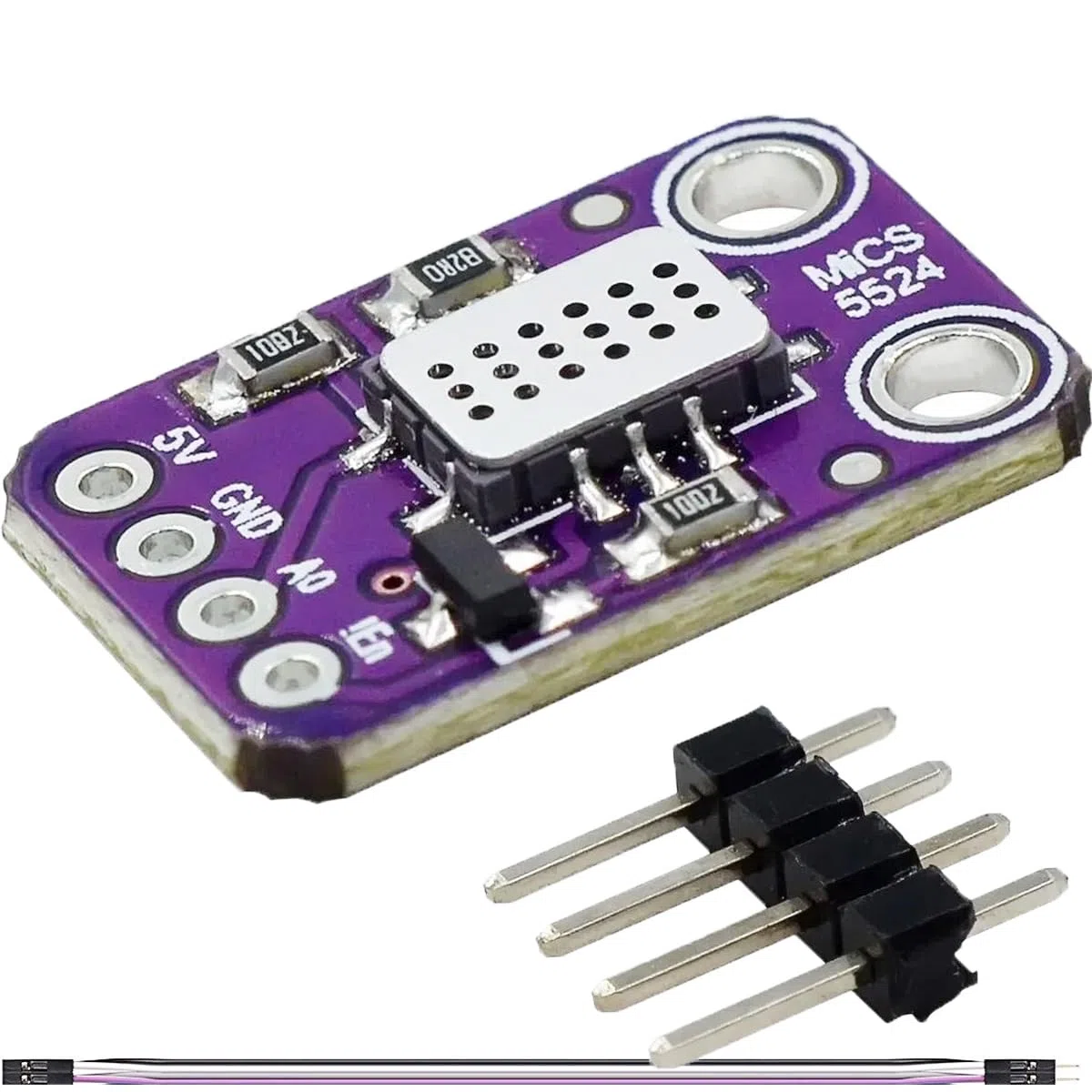 Module capteur de gaz Capteur de qualité d'air Capteur analogique MiCS5524 Détection de gaz CO, Alcool et COV avec câble pour Arduino pour Raspberry Pi