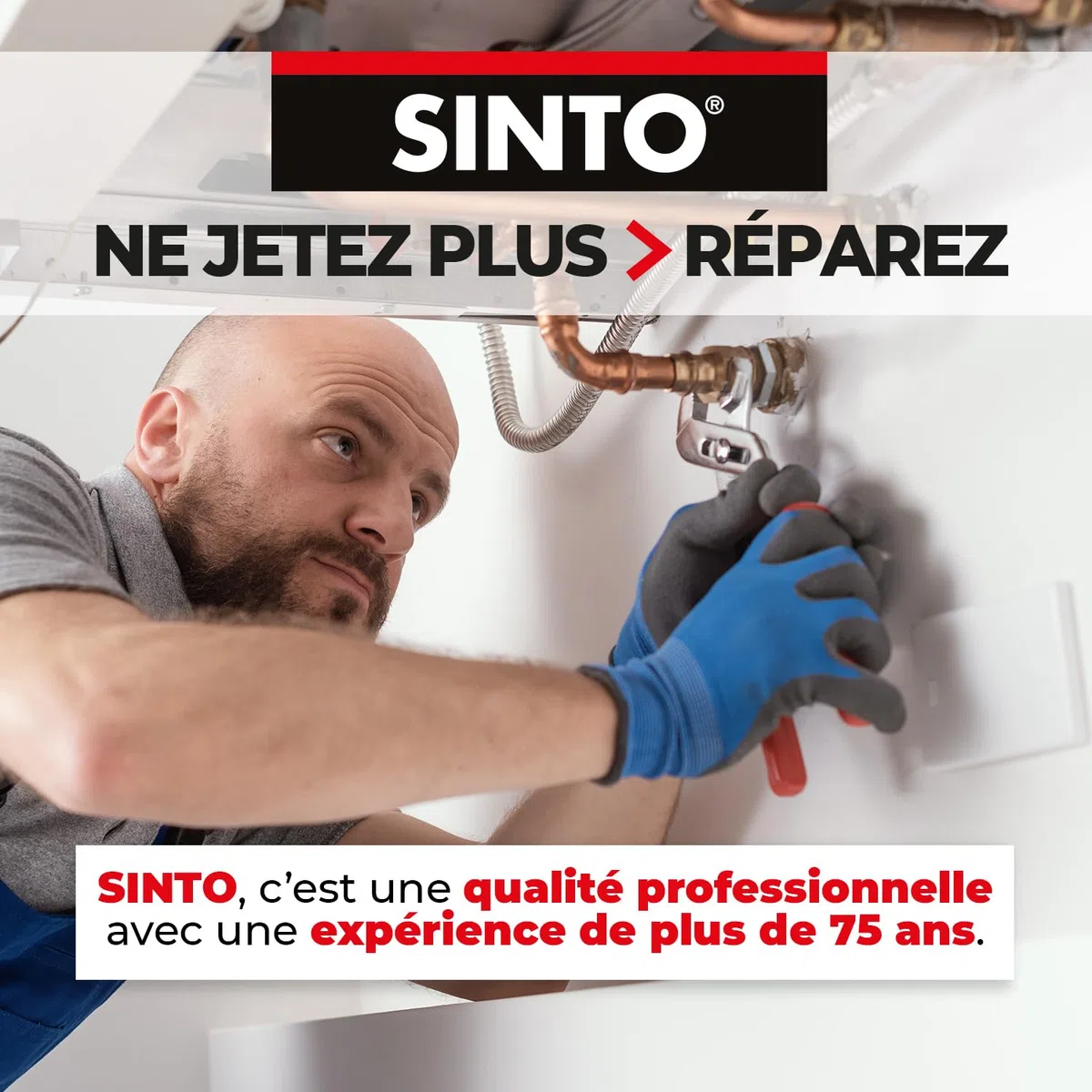 SINTO Scellement chimique 300ml | Fixe et scelle les charges lourdes, pierre matériaux creux et pleins, simple d'utilisation, témoin de pose, béton et brique