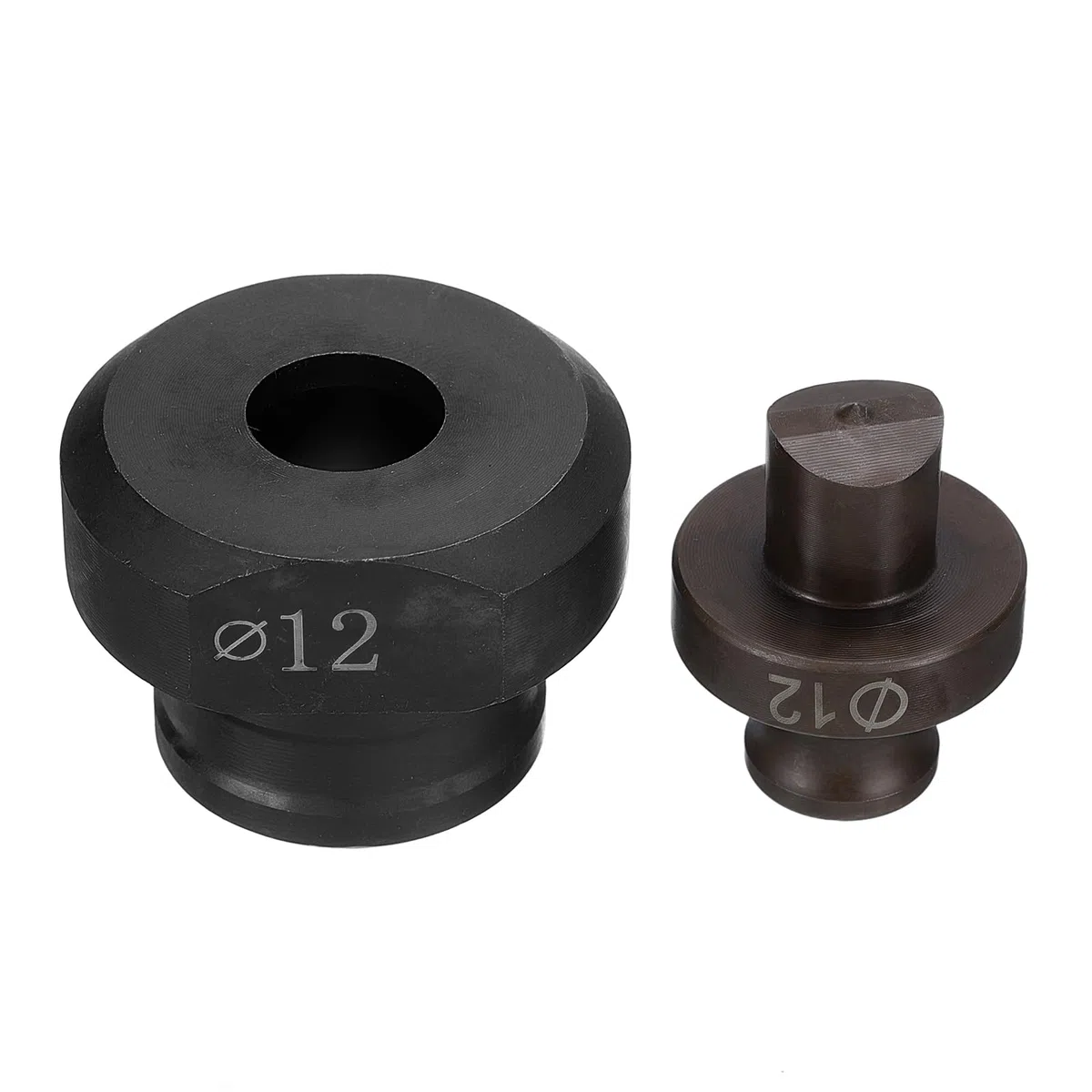 QUARKZMAN Matrice de Poinçonnage Hydraulique 12mm Trou Rond Précis pour Machine de Poinçonnage Hydraulique Électrique MHP-20 Jp-20, Bordeaux & Noir