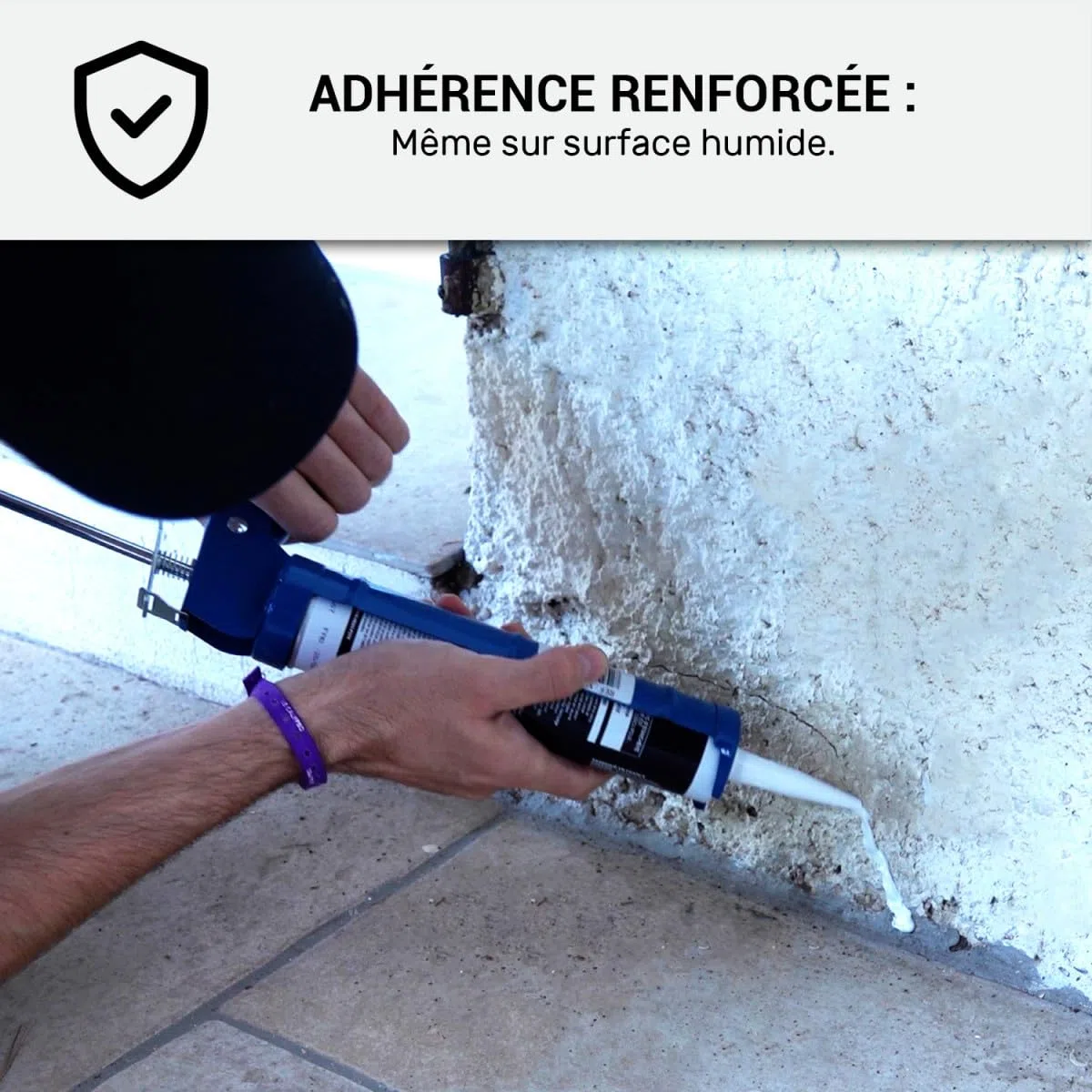 Mastic d'étanchéité, joint extérieur, fissure, béton - 290 ml x 1 Gris Clair - ARCANE INDUSTRIES