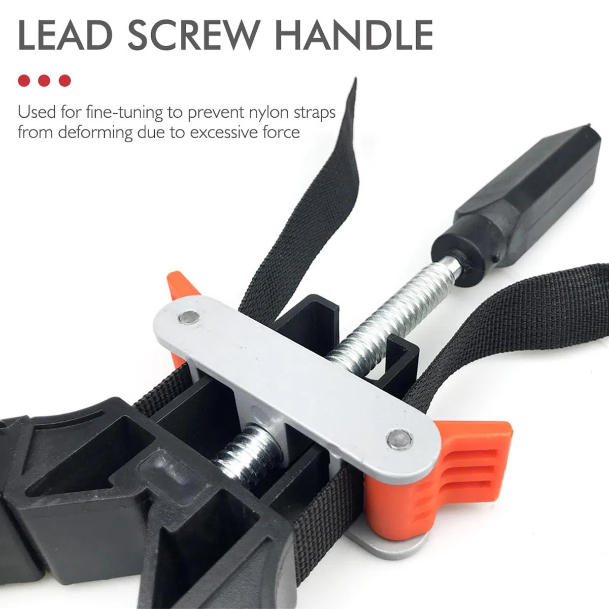 Pince de Sangle, Pince de Serrage de Cadre Photo à Tension Rapide Réglable pour le Travail du Bois, Cadres Sécurisés à Angle Droit avec 13 Pieds, Hardwareclampvise