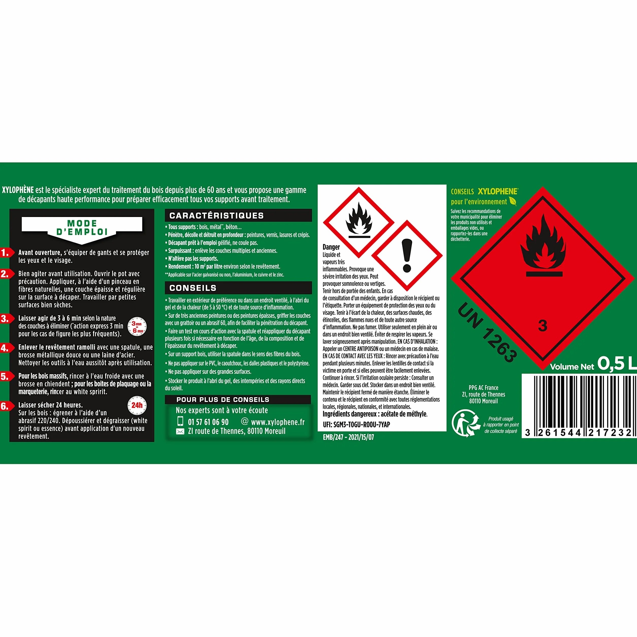 XYLOPHENE Décapant Gel MULTI-SUPPORTS 0,5L