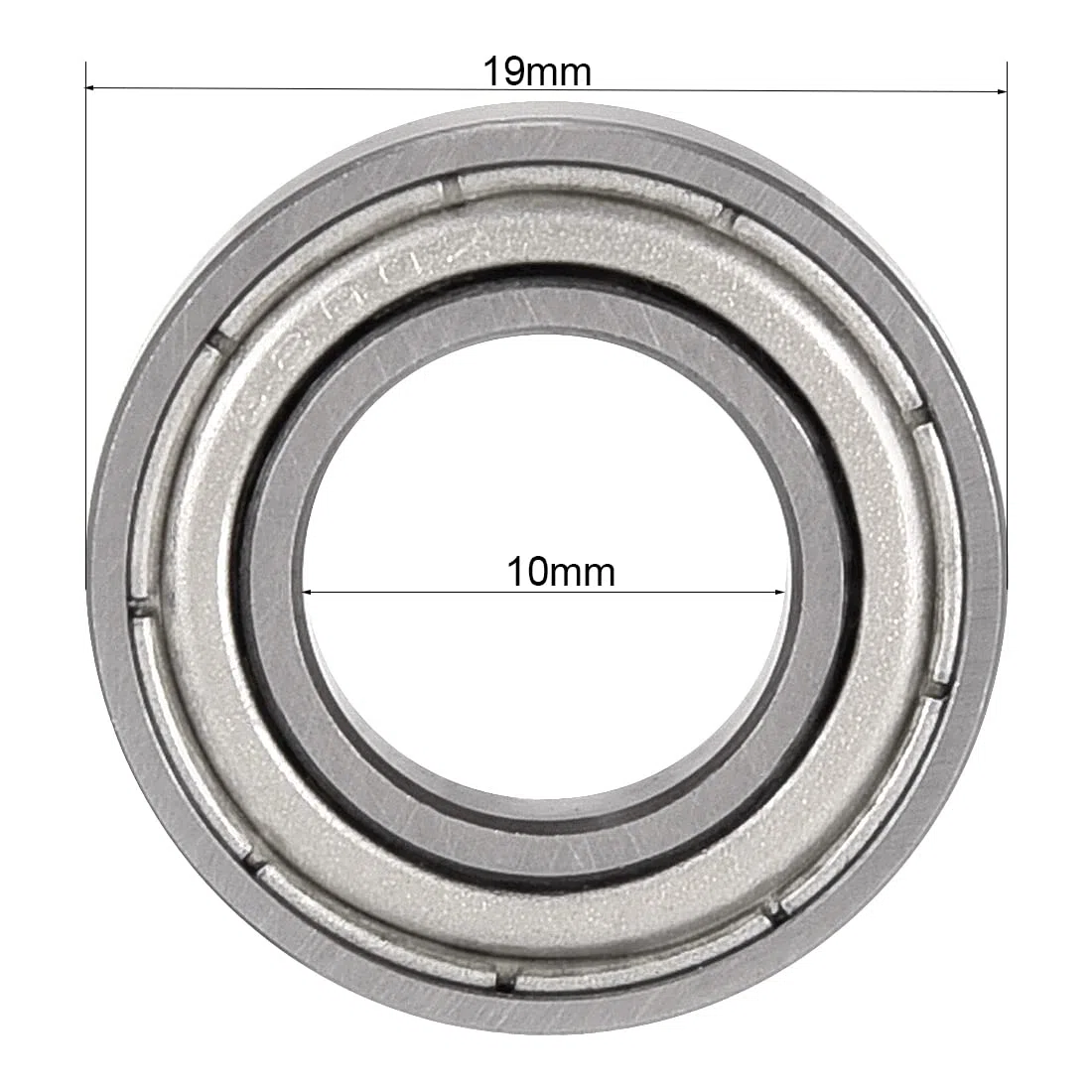 sourcing map 6800Z Roulement à billes 10 mm x 19 mm x 5 mm à gorge profonde 1060800, roulements en acier chromé (lot de 10)