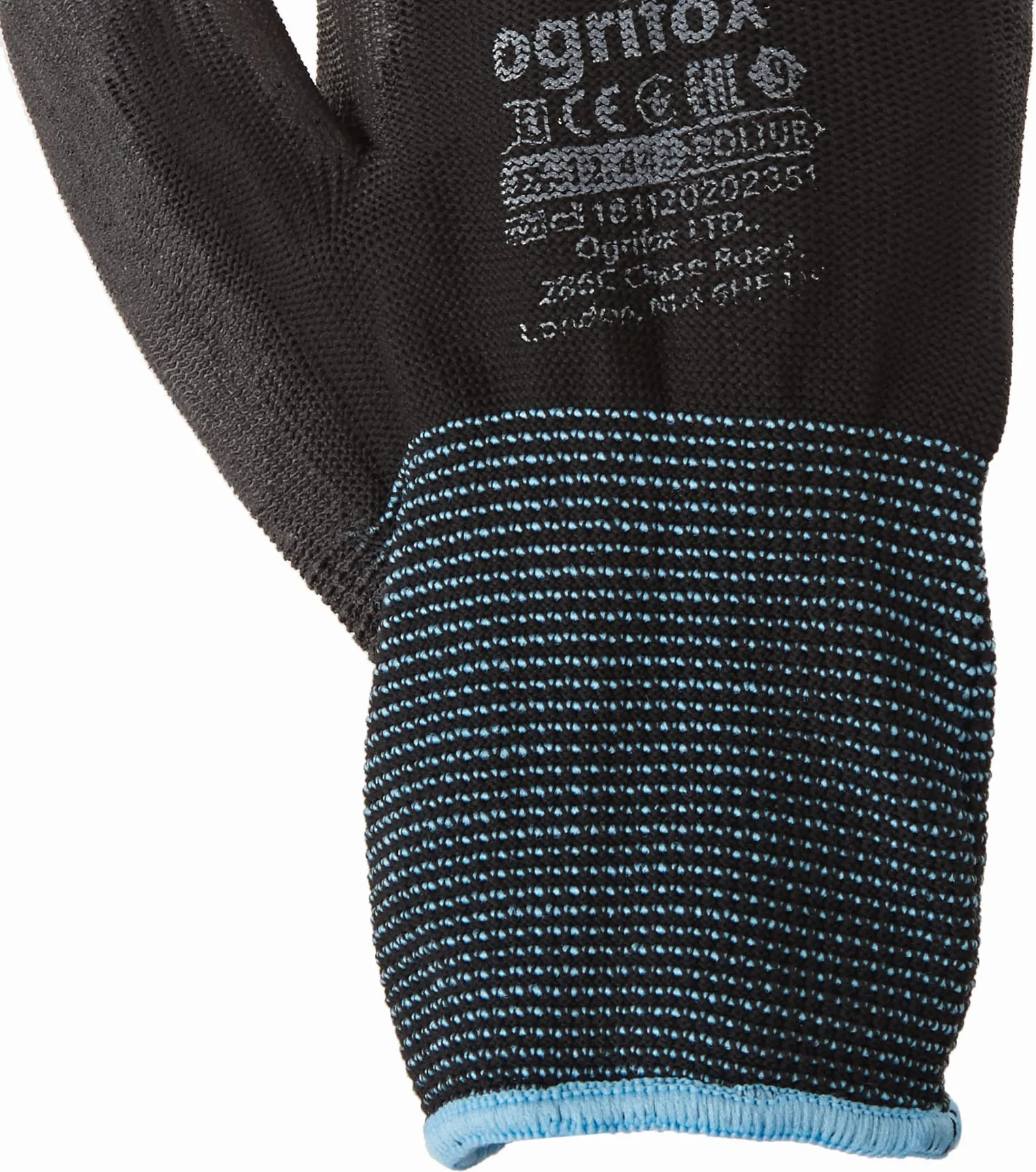Ogrifox OX-Poliur_Bb9 OX.12.442 Lot de 24 gants de protection Noir 9 tailles