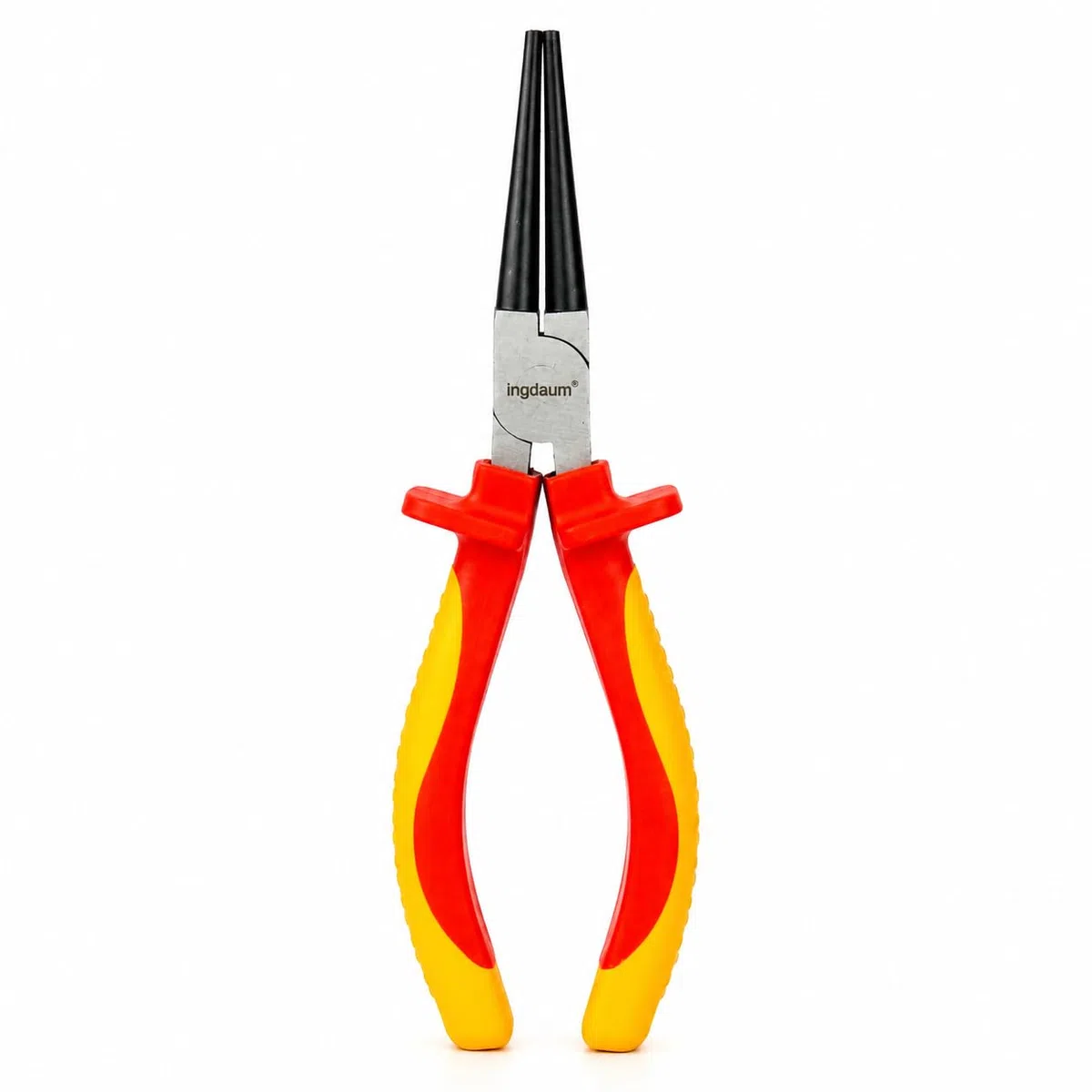 Pince VDE à becs ronds 6" pour électricien isolée 1000 V | Testée VDE, Certifiée GS selon DIN EN IEC 60900, Acier chrome-vanadium, Poignées ergonomiques bi-matière