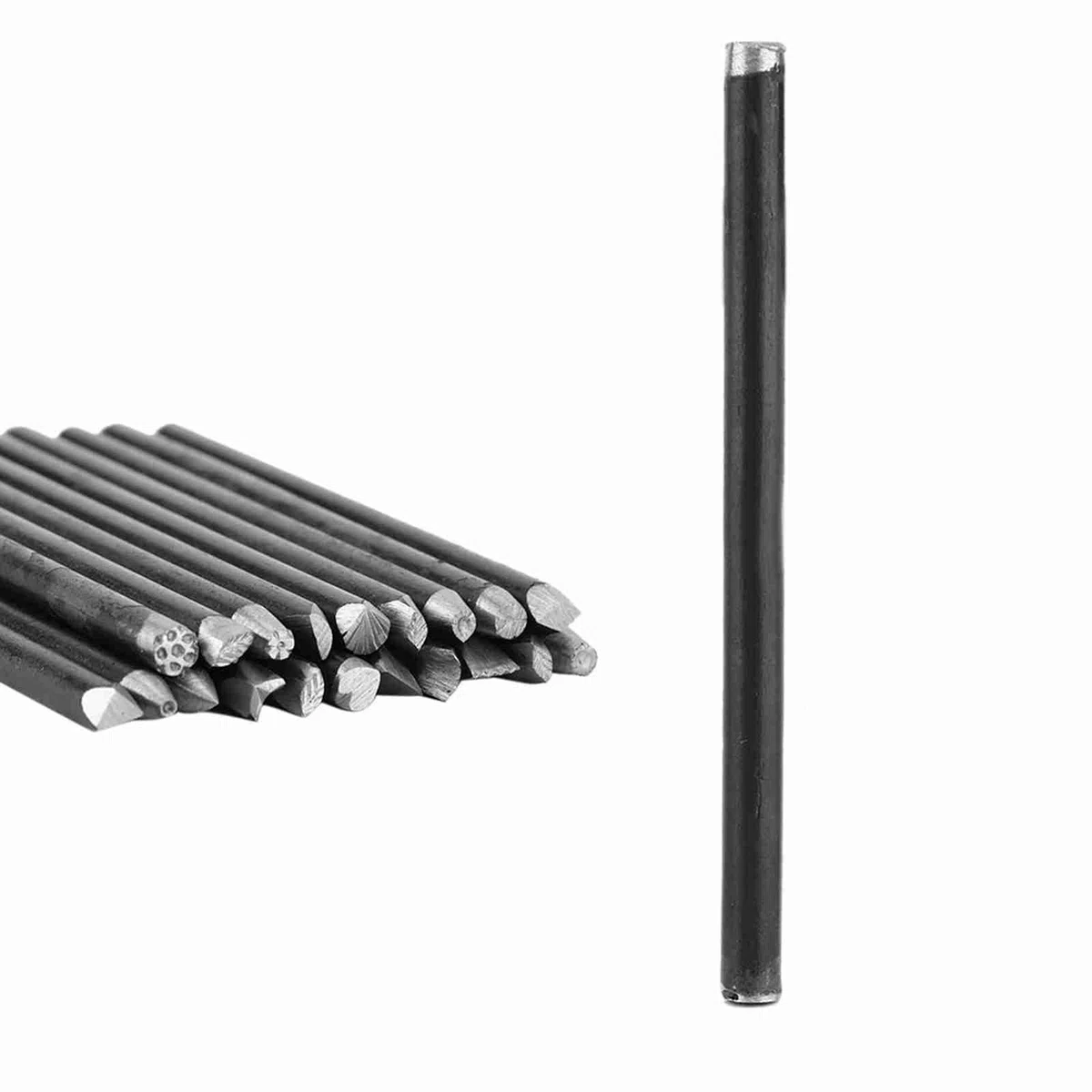 Ausla Jeu de Burins pour Bijouterie 20/16/12 Pièces Outils de Gravure sur Métal pour la Création de Motifs avec Diamètre de Queue de 4mm/6mm Kit D'équipement de Burin, Poinçon et (20PCS)