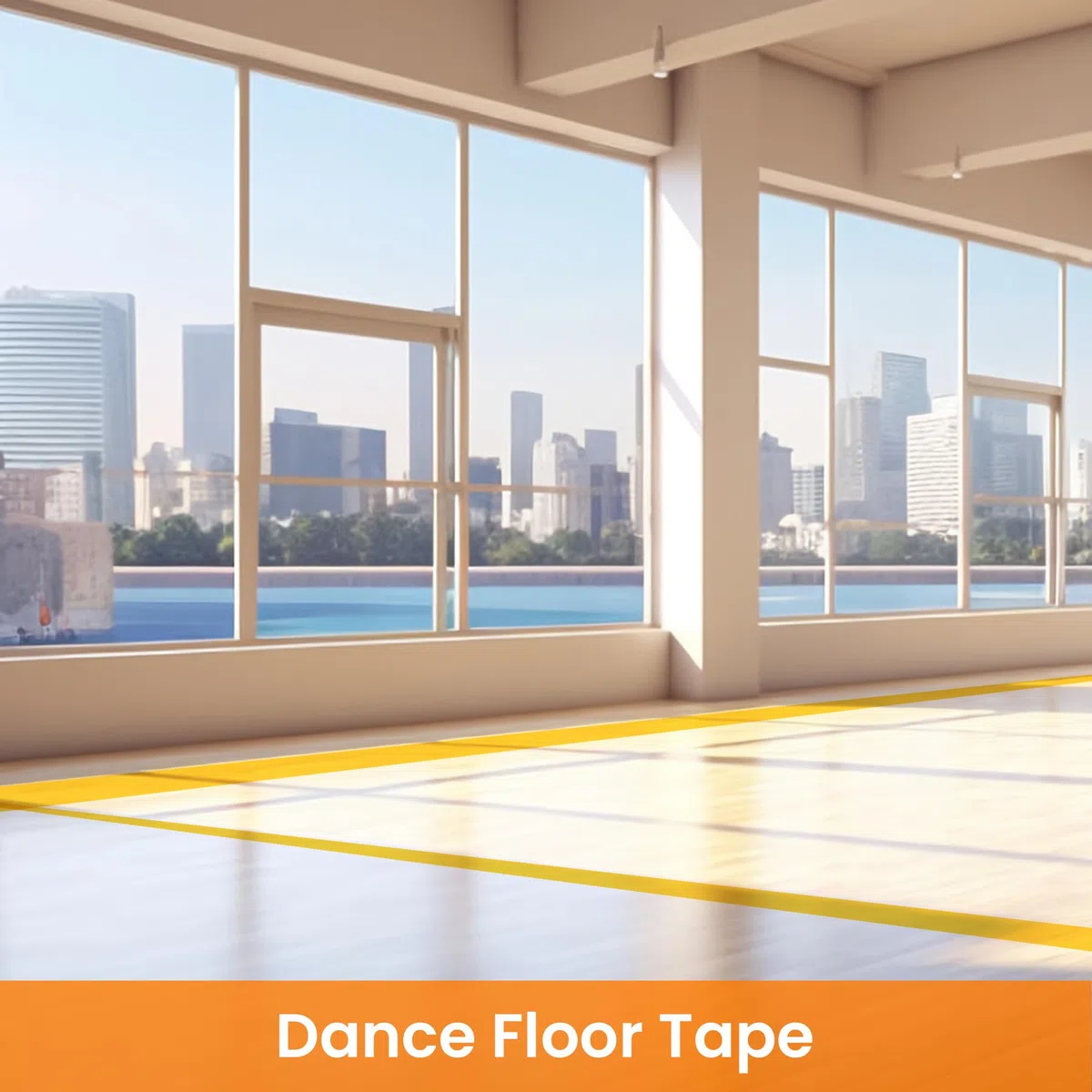 TAPEBEAR Ruban de Sol Jaune - 50mm x 33m, Ruban Vinyle Sécurité Anti-Dérapant pour Marquage (Entrepôt, Gym, Chantiers)