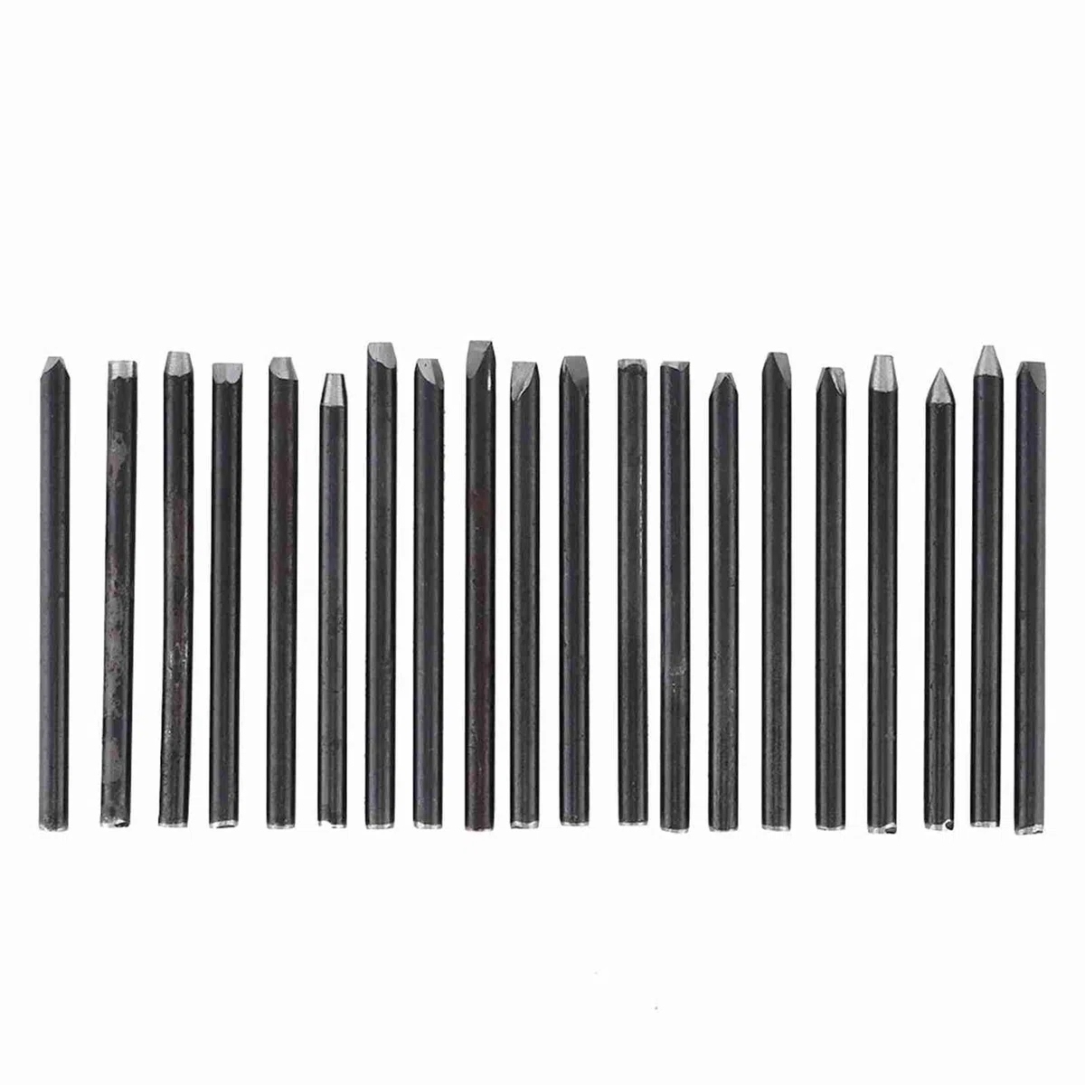 Ausla Jeu de Burins pour Bijouterie 20/16/12 Pièces Outils de Gravure sur Métal pour la Création de Motifs avec Diamètre de Queue de 4mm/6mm Kit D'équipement de Burin, Poinçon et (20PCS)