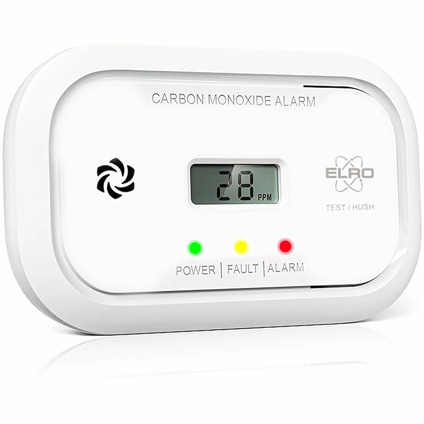 ELRO FC5003 Détecteur de Monoxyde de Carbone avec Écran | Capteur Électrochimique Durable de 10 Ans | Piles 3 Ans | CO Alarme Sonore 85dB