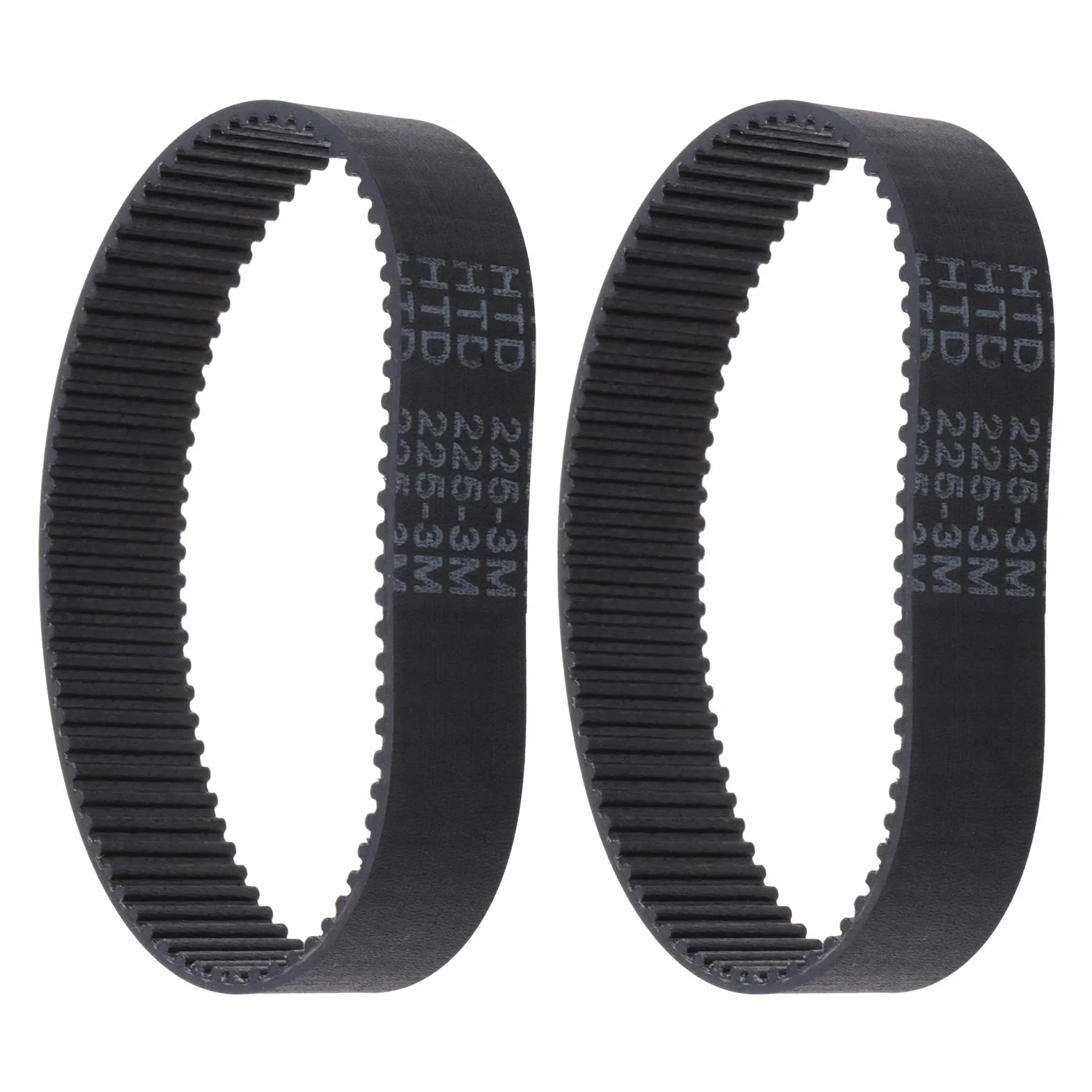 2 courroies crantées en caoutchouc HTD, 225 mm de circonférence, avec 75 dents de 3 mm, 17 mm de largeur, courroie dentée en boucle