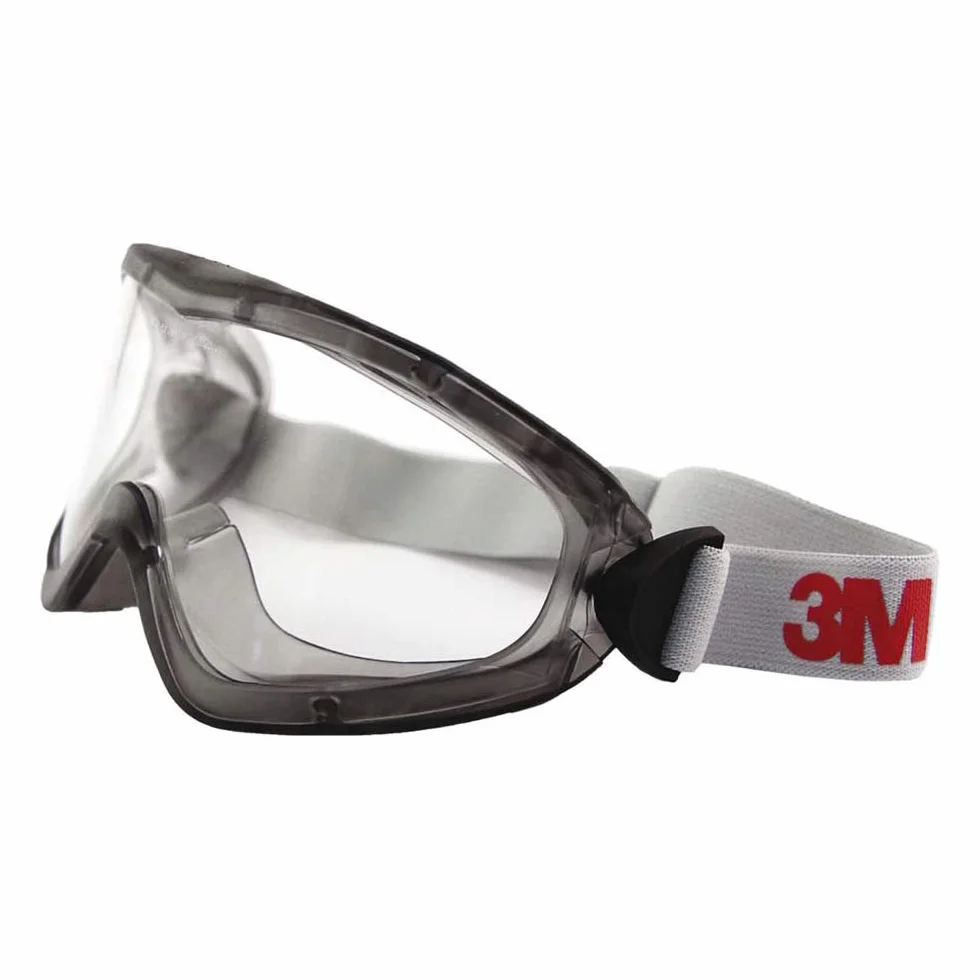 3M série 2890 - Lunettes de sécurité incolores avec monture grise - Protection contre particules et projections nocives - 1 pièce - Transparent/Gris