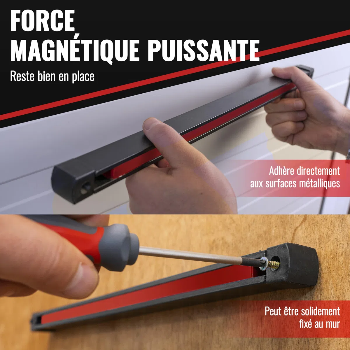 POPPSTAR Barre Magnétique pour Outils (30cm) pour Atelier & Garage