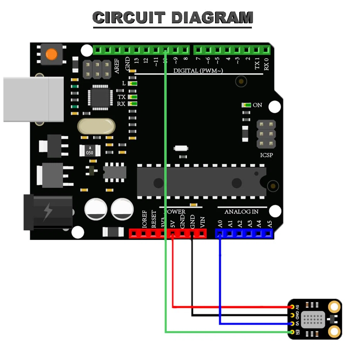 Module capteur de gaz Capteur de qualité d'air Capteur analogique MiCS5524 Détection de gaz CO, Alcool et COV avec câble pour Arduino pour Raspberry Pi