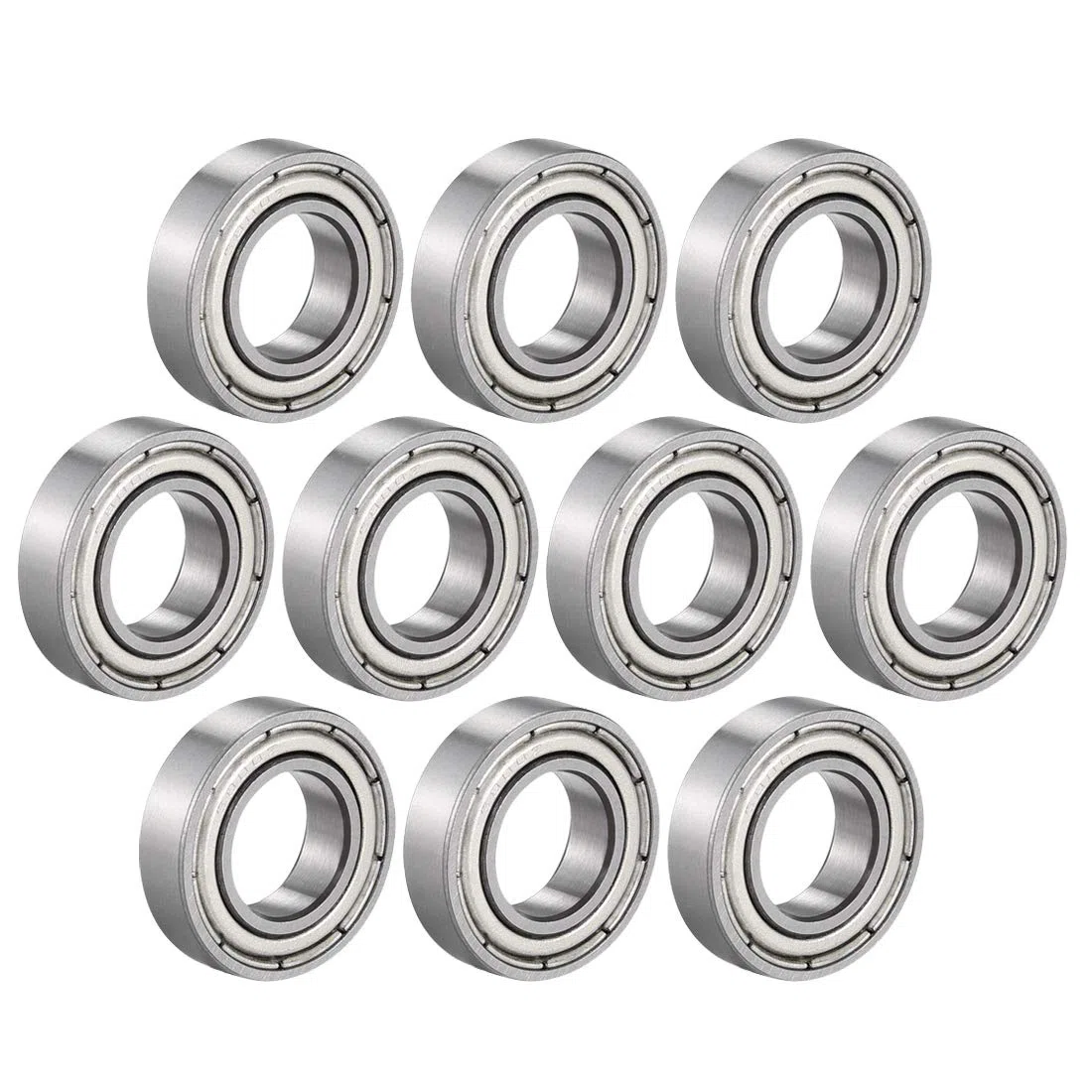 sourcing map 6800Z Roulement à billes 10 mm x 19 mm x 5 mm à gorge profonde 1060800, roulements en acier chromé (lot de 10)