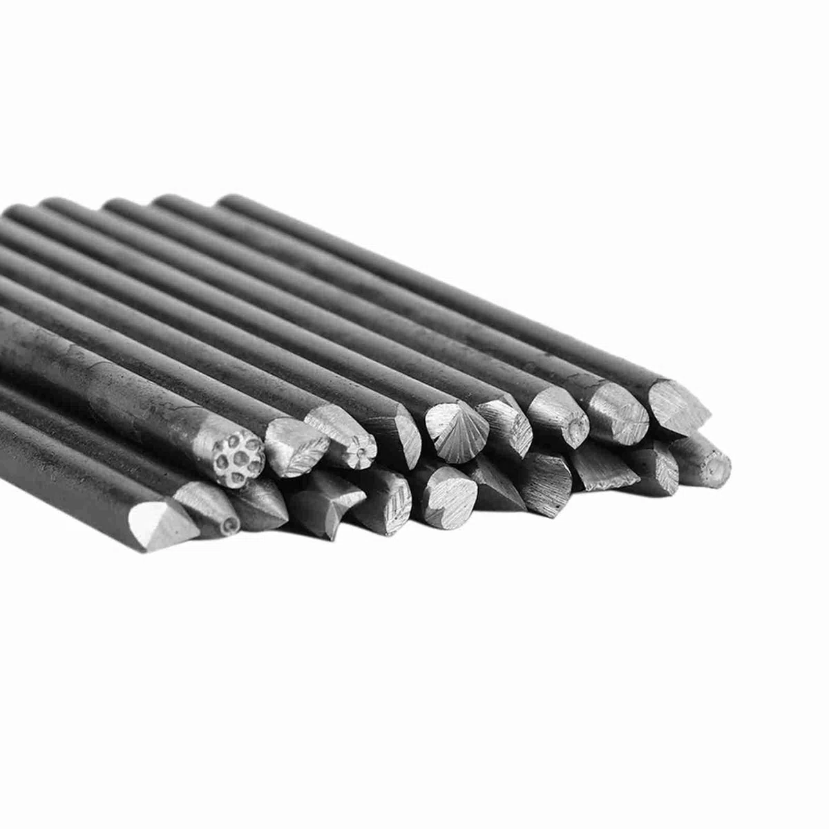 Ausla Jeu de Burins pour Bijouterie 20/16/12 Pièces Outils de Gravure sur Métal pour la Création de Motifs avec Diamètre de Queue de 4mm/6mm Kit D'équipement de Burin, Poinçon et (20PCS)