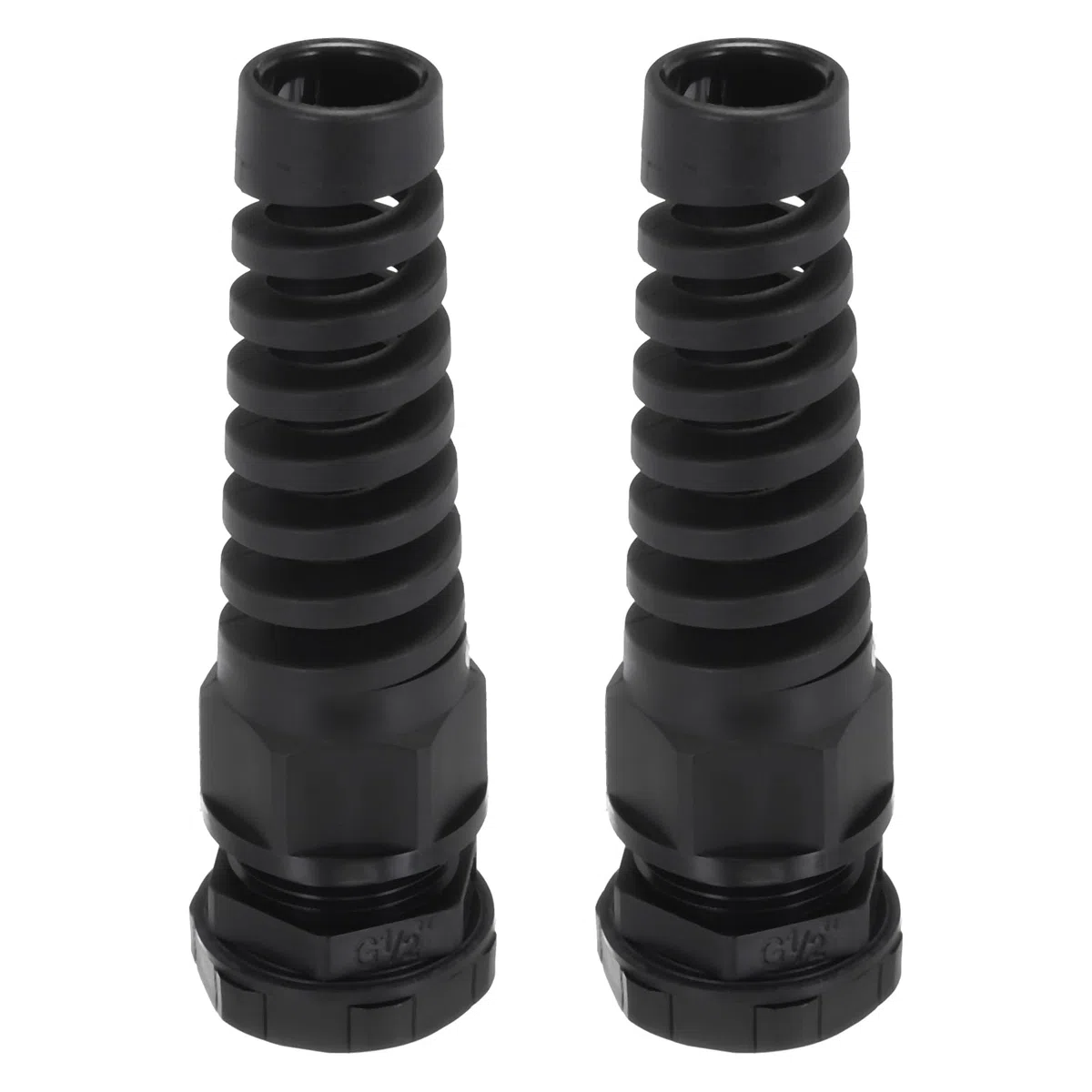 QUARKZMAN 2Pièces Glande de Câble Étanche Ip68 G1/2" 6—12mm Connecteur de Cordon d'Adoucissement de Tension Réglable en Nylon Spiralé pour Câble, Noir