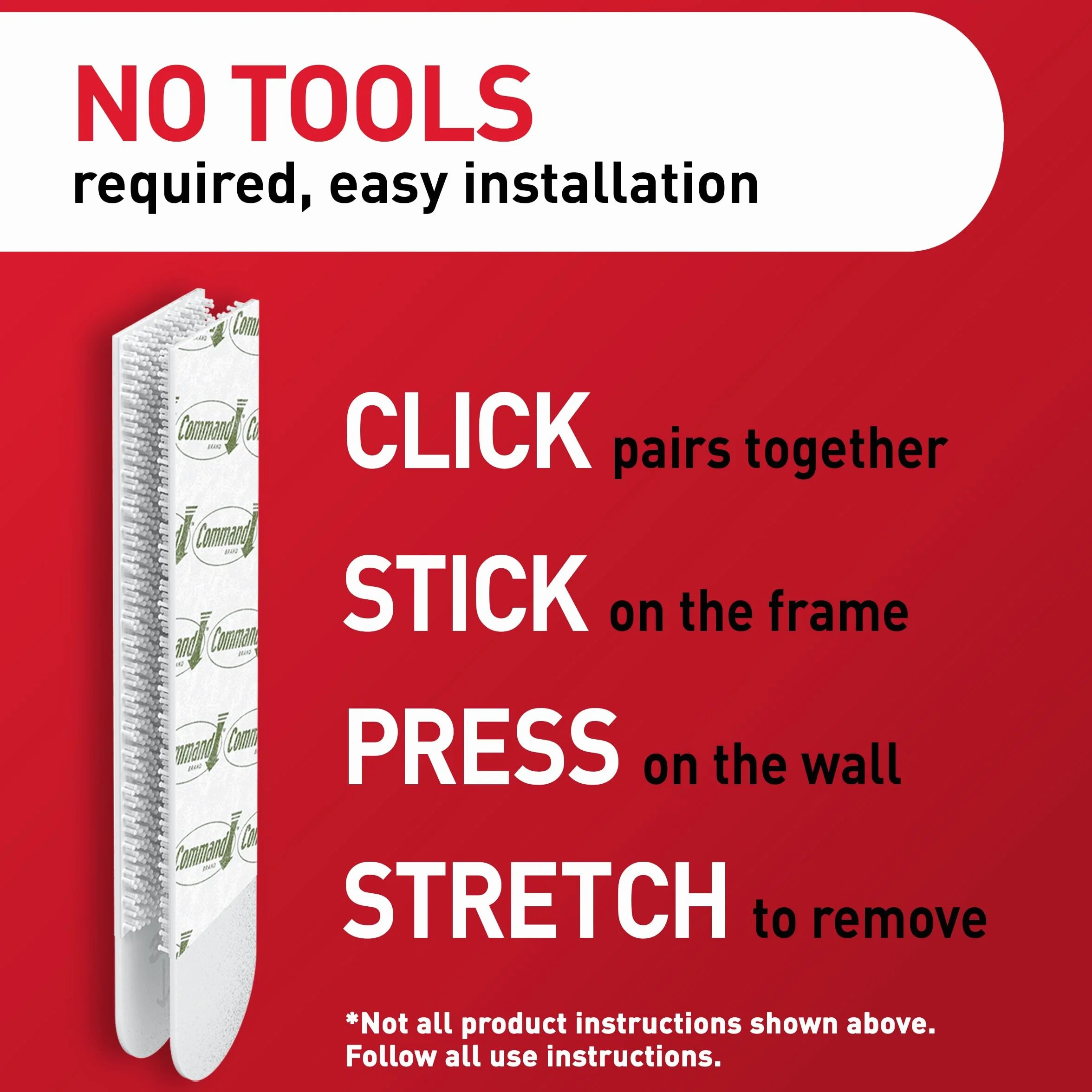 Command 17217-8ES Hanging Strips, X-Large, White, 8 Count