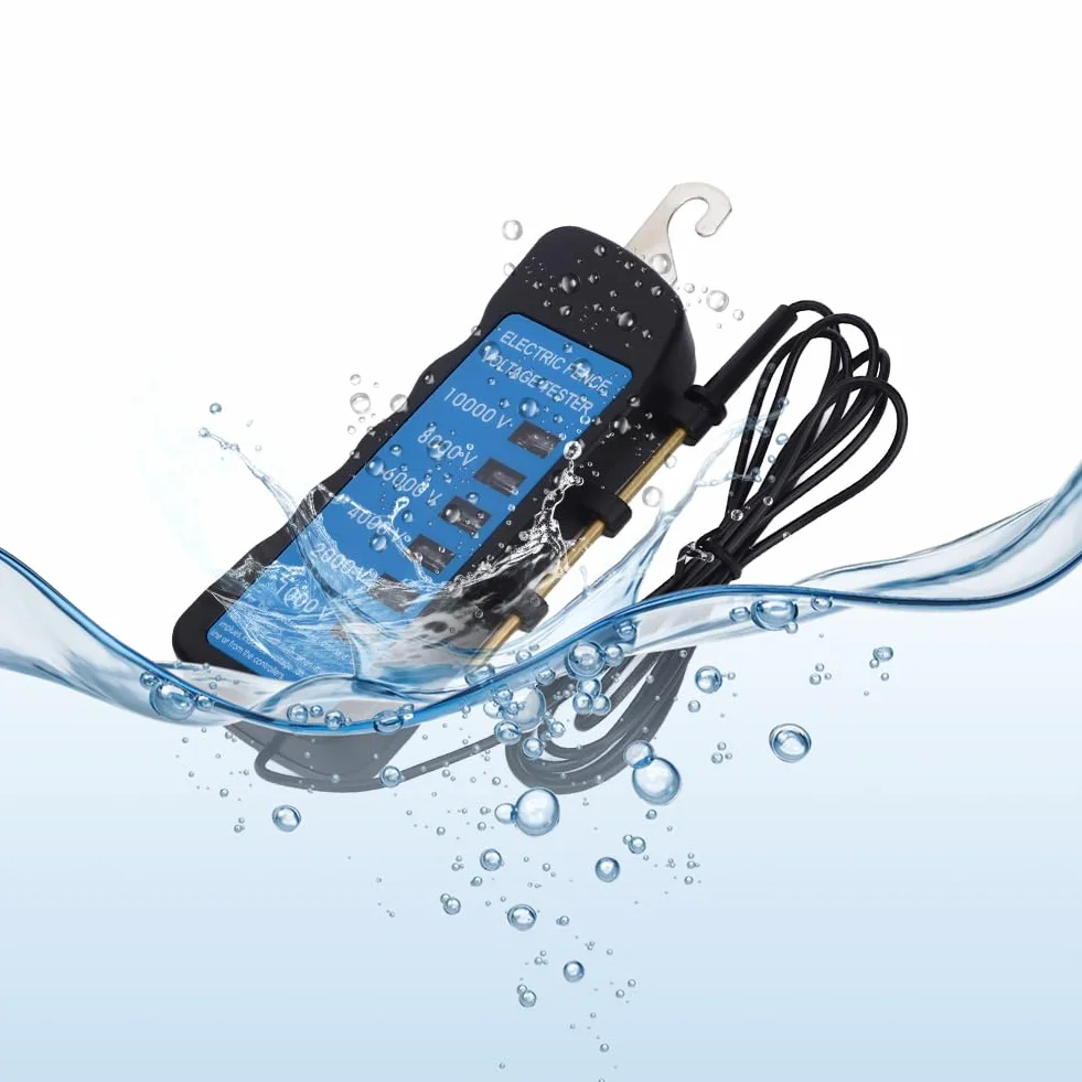 Testeur de clôture électrique, testeur de détection de Compteur de Tension Multi-lumière, détecteur de défauts de sécurité au néon, indicateur Portable avec sonde pour la Maison, Les Jardins