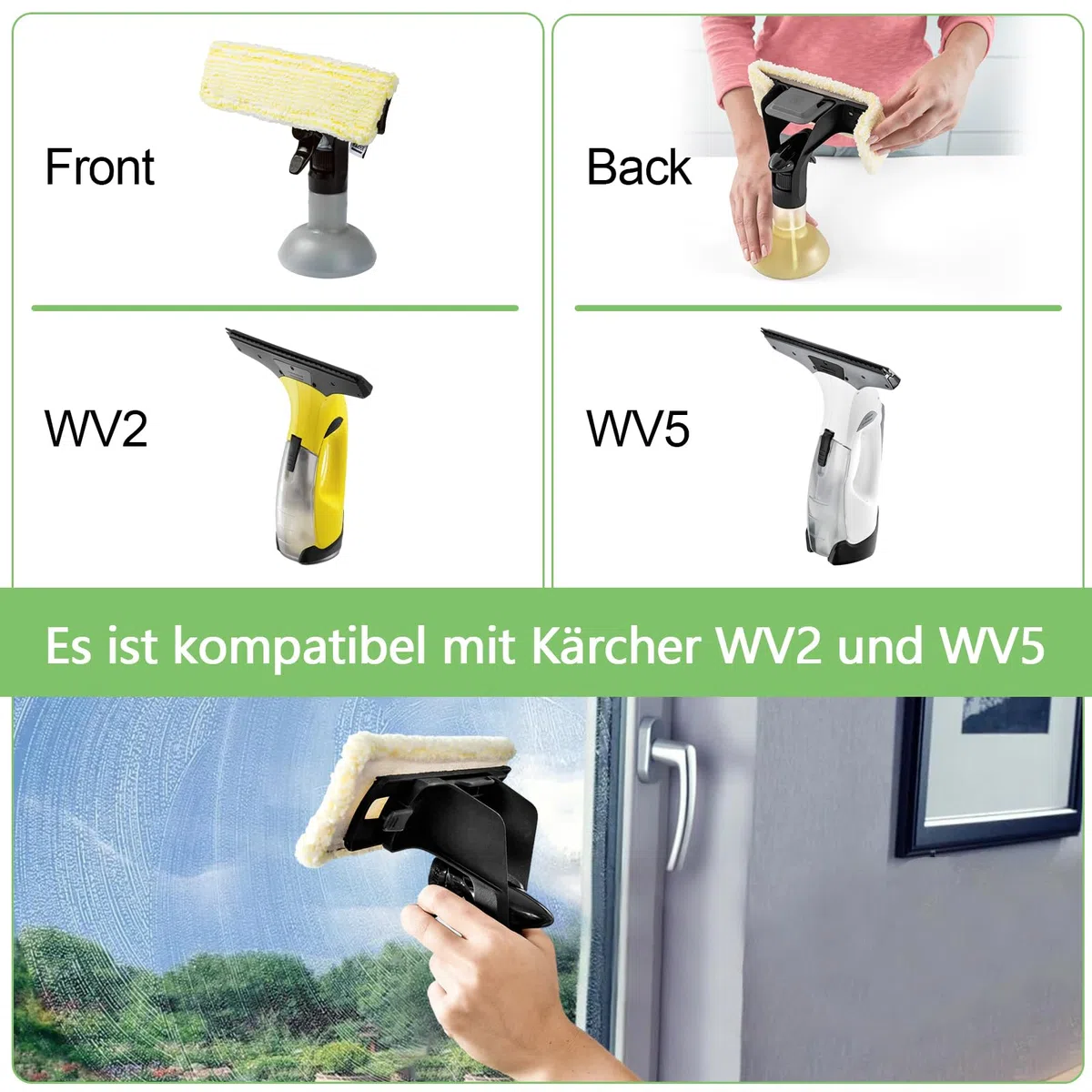 Lot de 5 pour nettoyeur de vitres Karcher