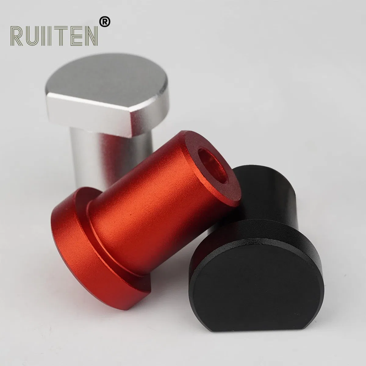 Lot de 6 inserts de frein pour chiens de banc en alliage d'aluminium pour trous de chien de 20 mm, essentiel pour le travail du bois (20 mm, rouge)