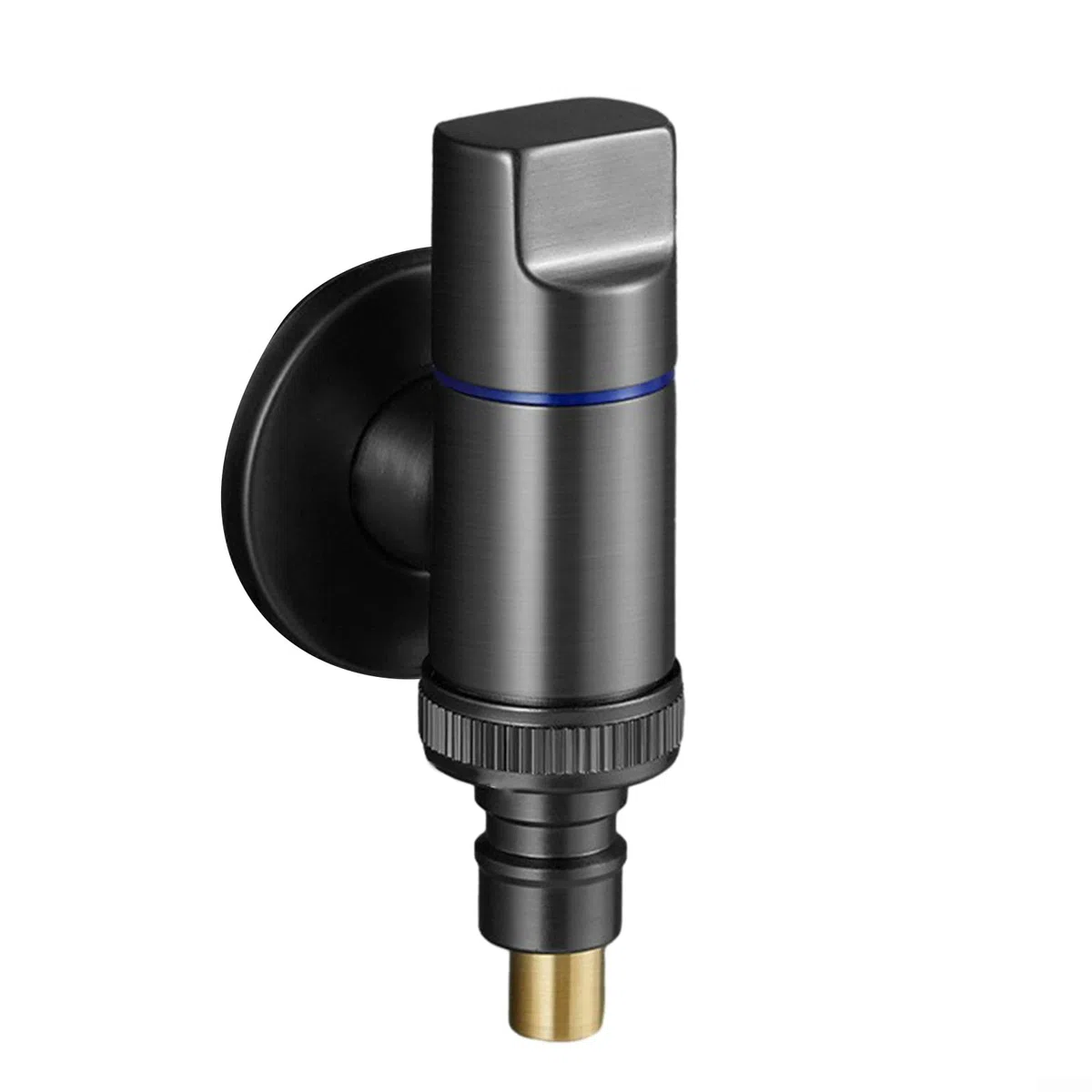 Robinet de machine à laver en laiton avec arrêt d'eau à ouverture rapide valve d'angle - Gris