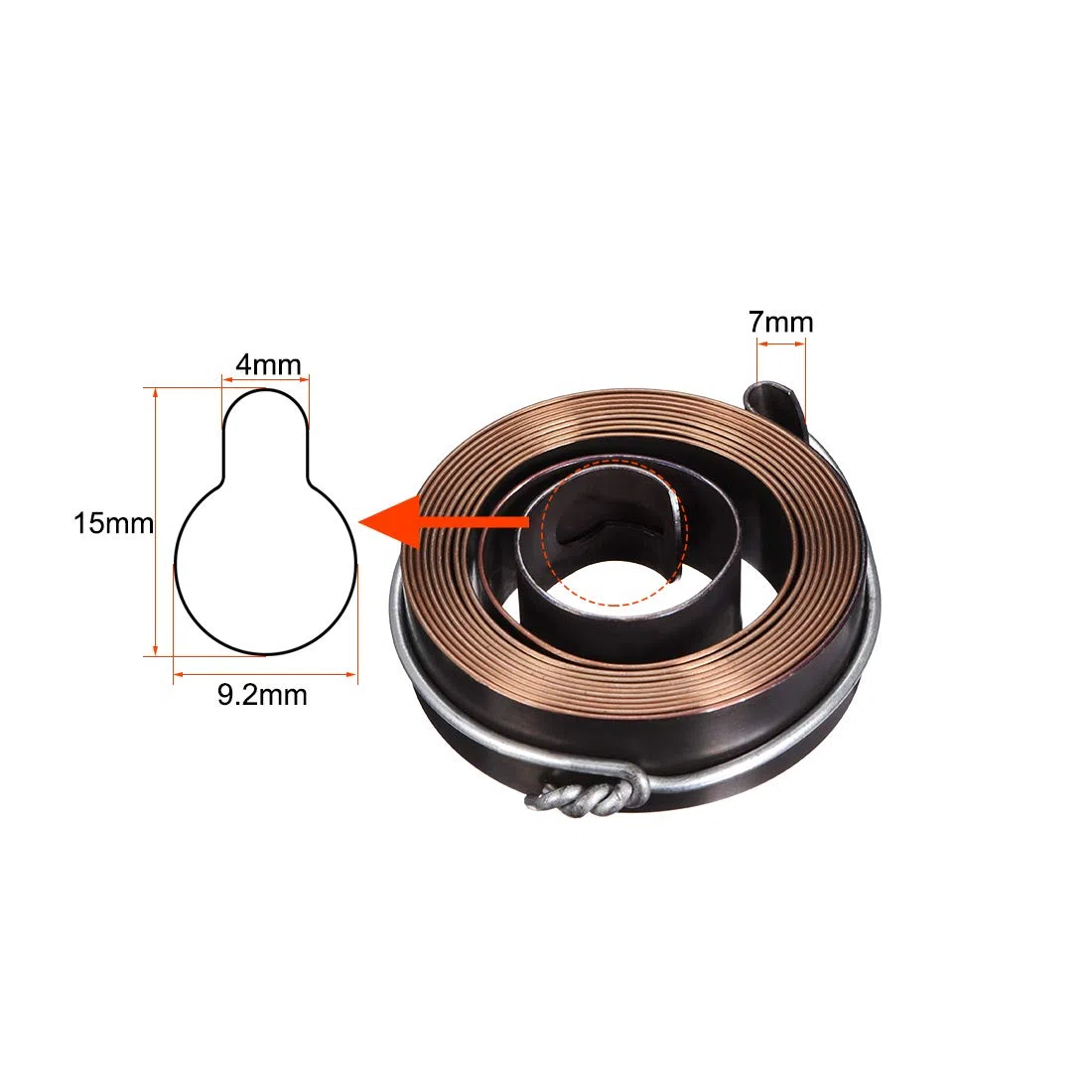 sourcing map perceuse colonne alimentation bobine Penne Ressort Assemblage 1800mm 65,5x19 x1mm
