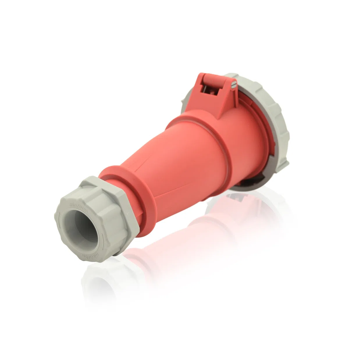Intratec prise CEE 32A 400V 5 pôles IP67 6h rouge/gris, IEC60309, usage industriel, boîtier de dérivation