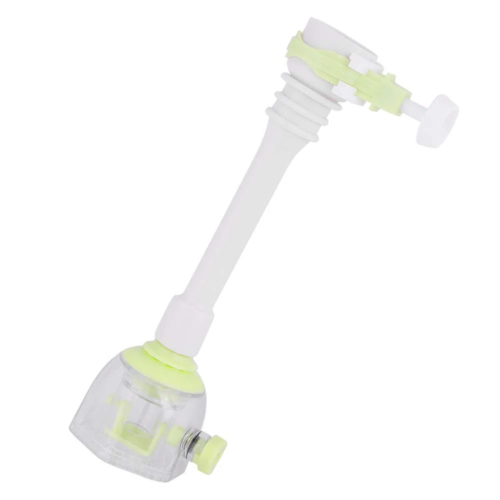 Rallonge de robinet économiseur d'eau rallonge de robinet de cuisine anti-éclaboussures (vert 18 cm)