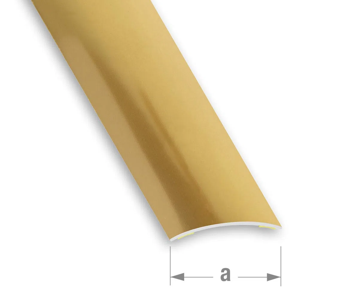 CQFD Barre de Seuil Adhésif Acier Plaque Laiton 30/83 cm