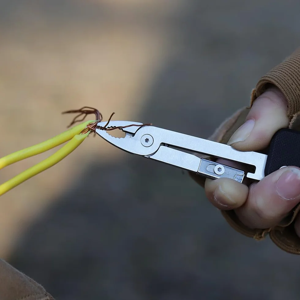 Roxon Mini pince FTL2-2 - Outil multifonction interchangeable uniquement pour Flex Companion (outil long, 2 emplacements)