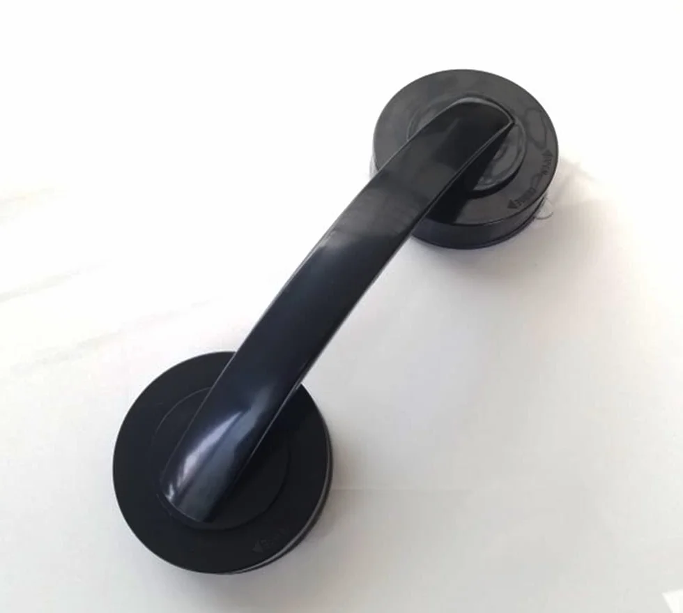 WANLIAN Ventouse puissante en verre miroir poignée de porte réfrigérateur tiroir salle de bain main courante baignoire douche cuisine (noir)