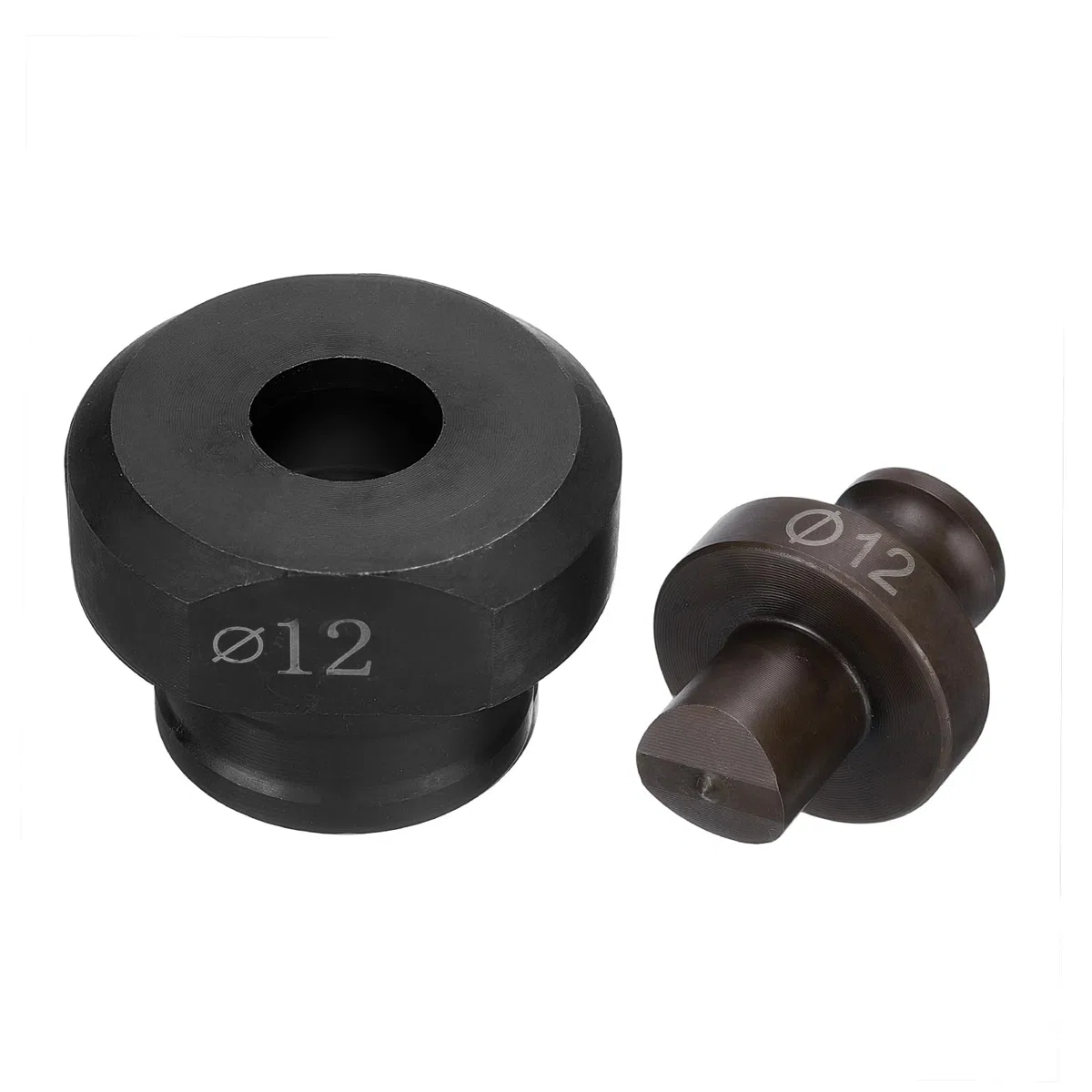 QUARKZMAN Matrice de Poinçonnage Hydraulique 12mm Trou Rond Précis pour Machine de Poinçonnage Hydraulique Électrique MHP-20 Jp-20, Bordeaux & Noir