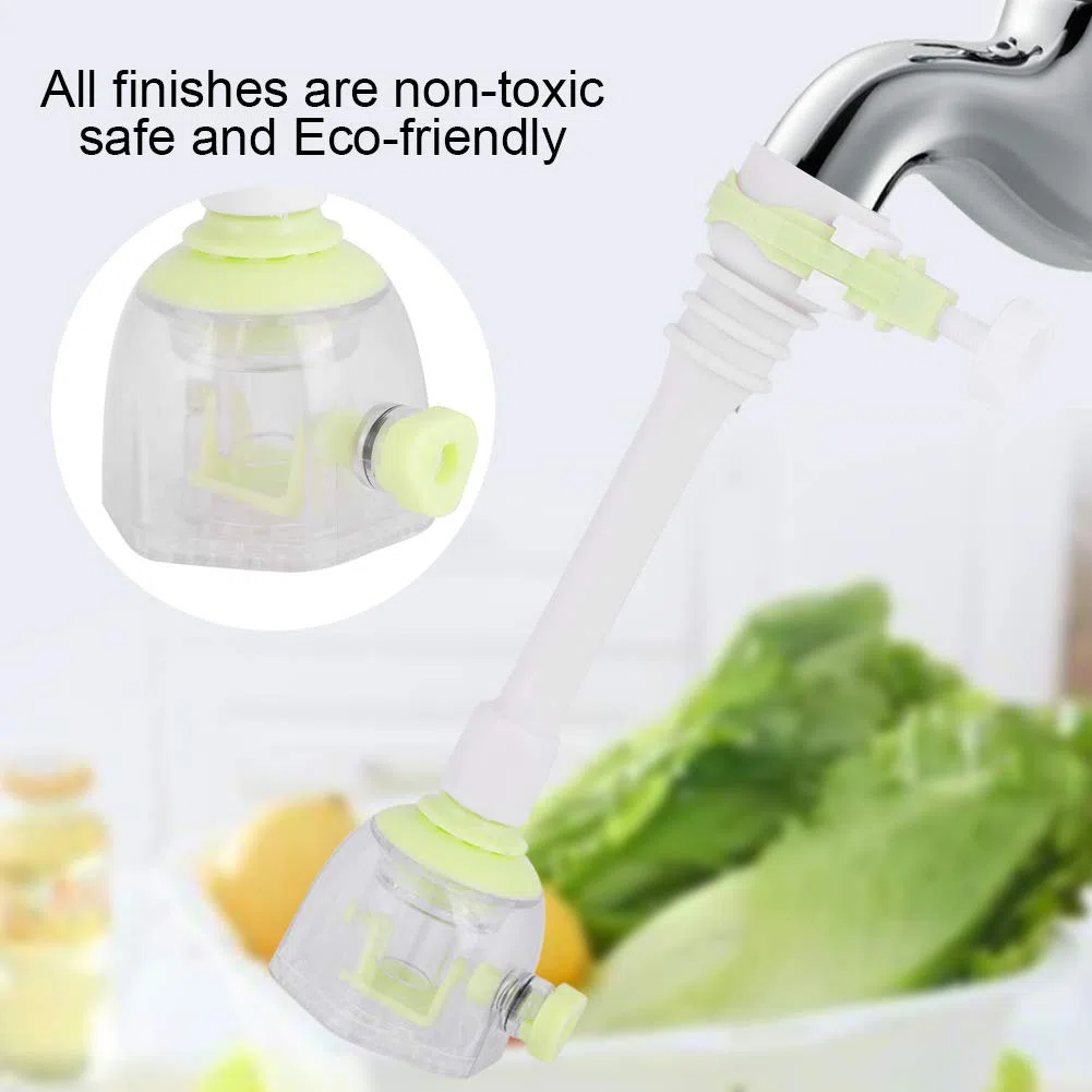 Rallonge de robinet économiseur d'eau rallonge de robinet de cuisine anti-éclaboussures (vert 18 cm)