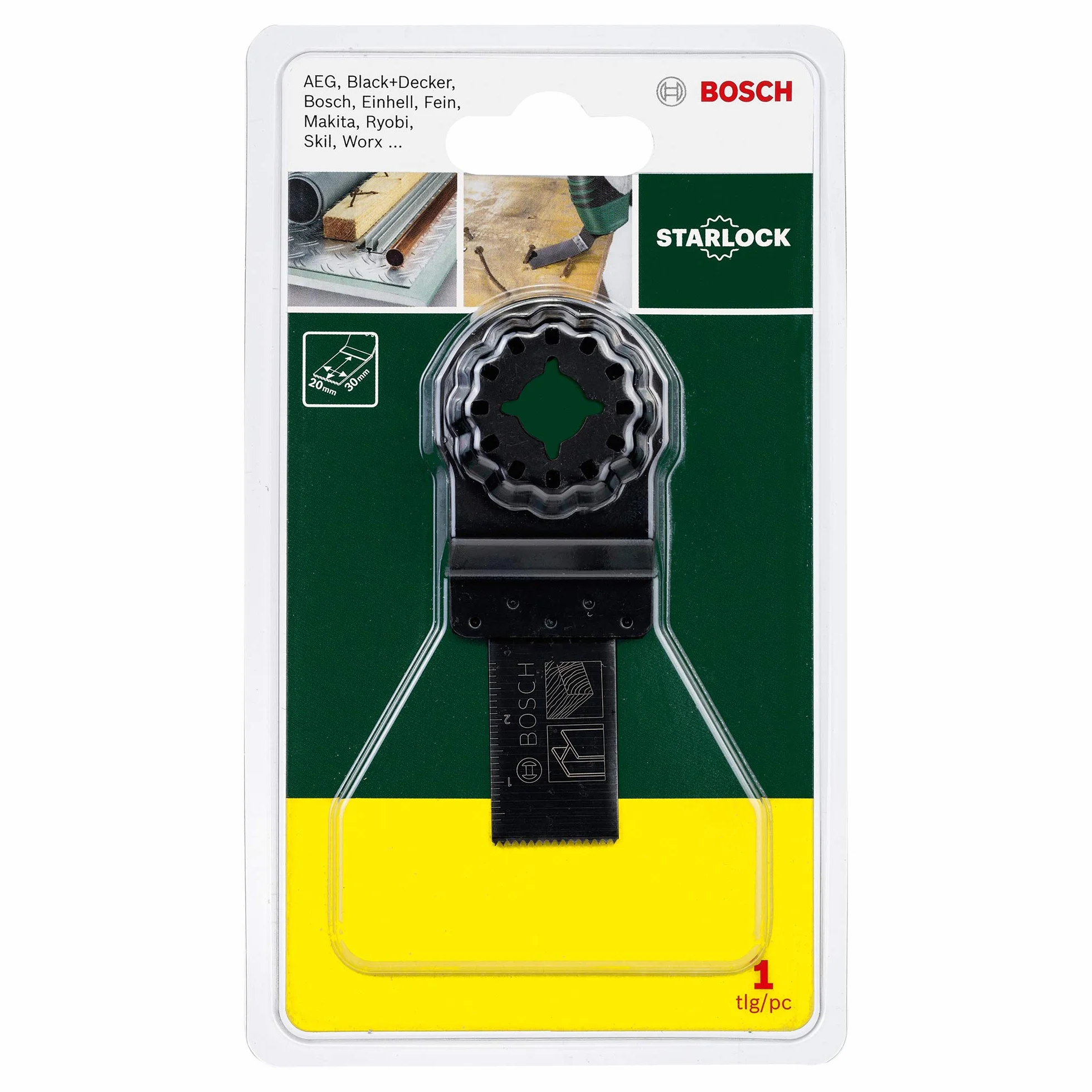 Bosch Accessories 2607017346 Lame plongeante BIM bois et métal AIZ 20 AB accessoire Starlock